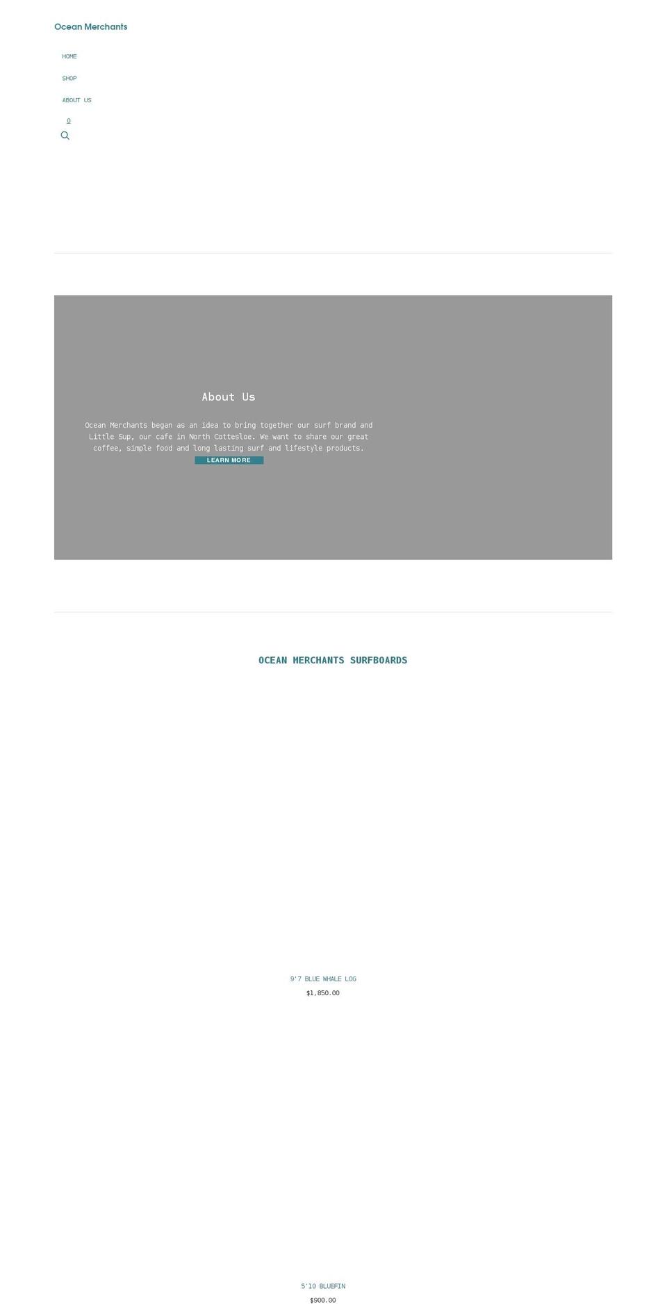 oceanmerchants.com.au shopify website screenshot