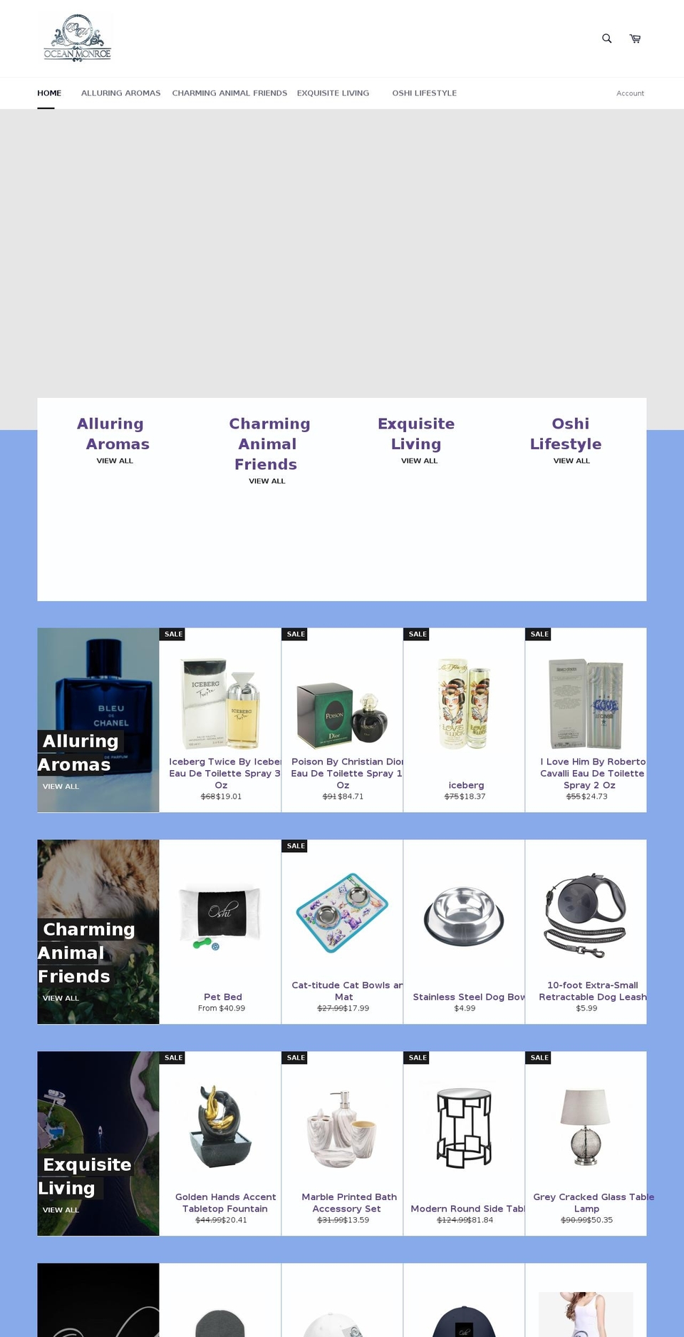 oceanmonroe.com shopify website screenshot