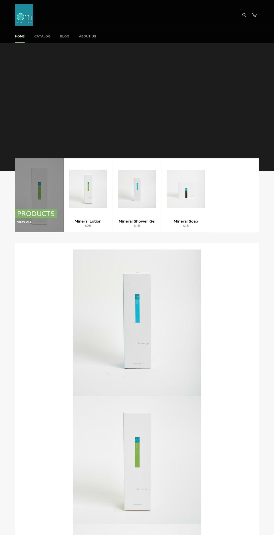 oceanmoonusa.com shopify website screenshot