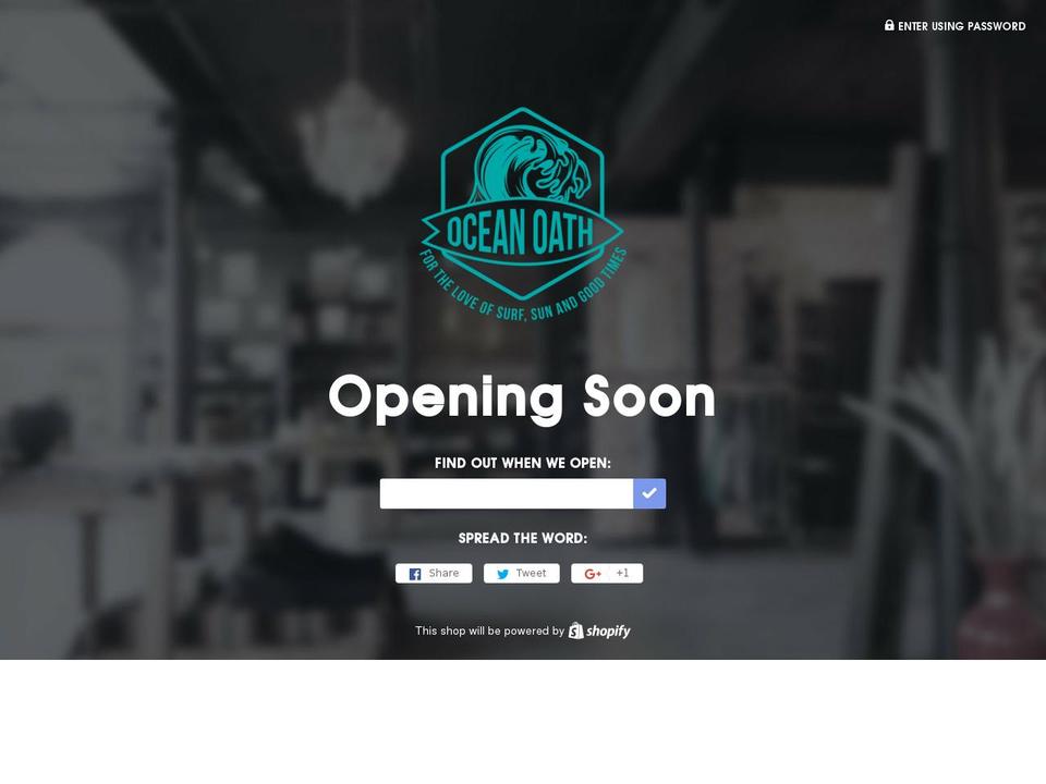 oceanoath.com shopify website screenshot