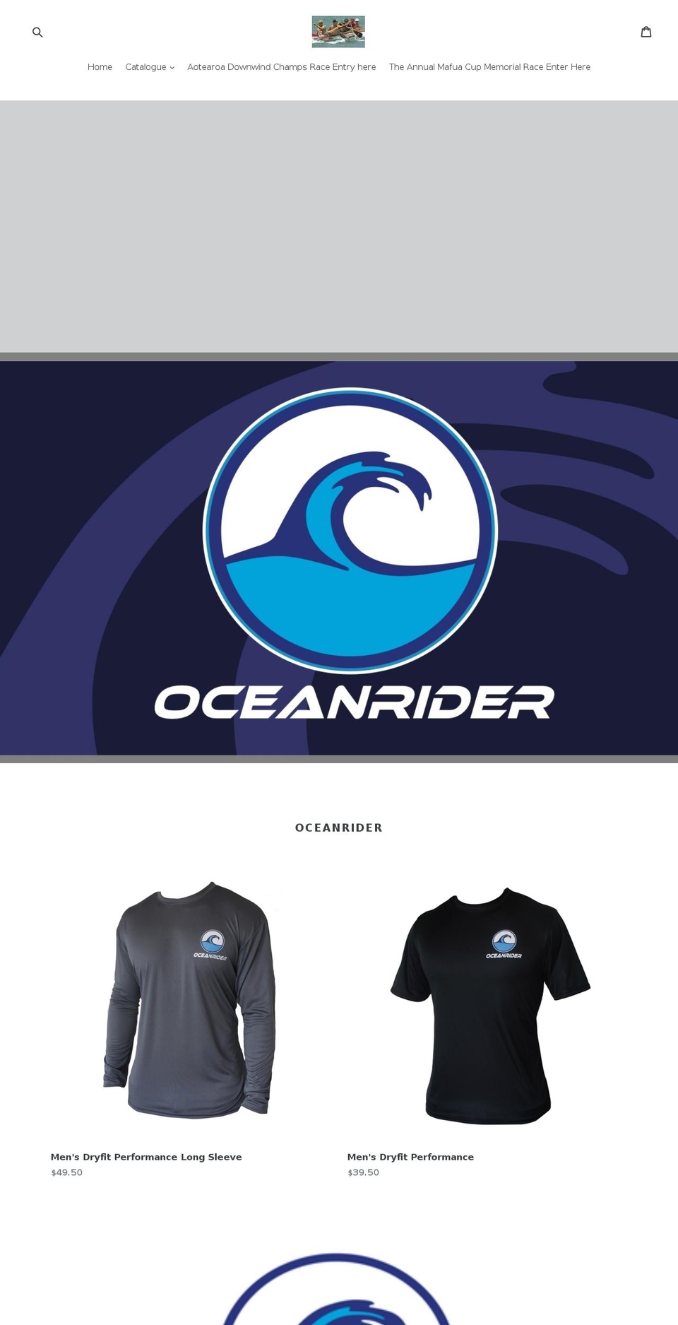 oceanridersports.com — Shopify storefront screenshot
