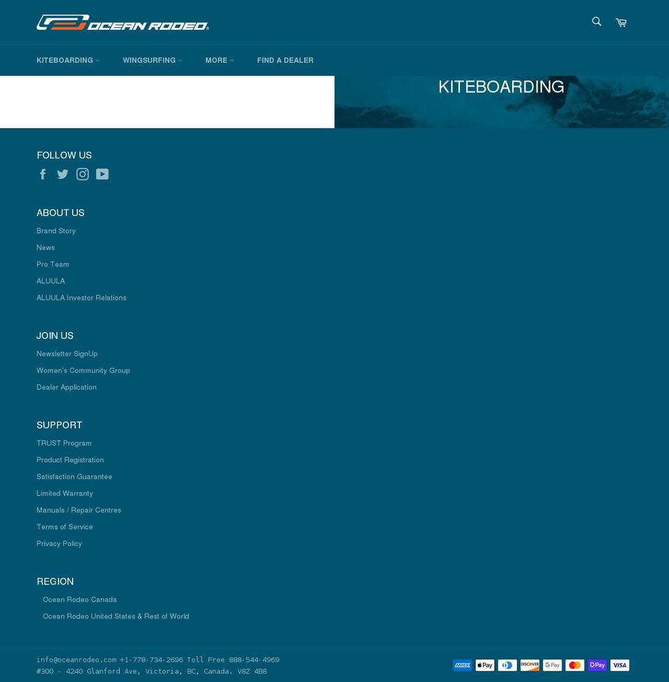 oceanrodeo.eu shopify website screenshot