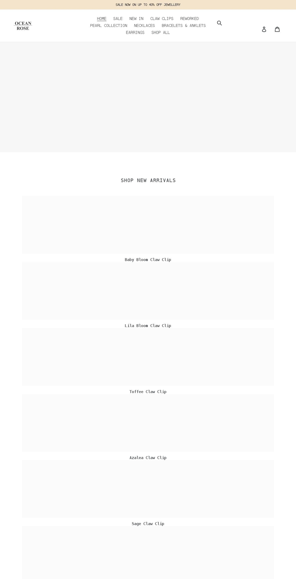 oceanroseofficial.com shopify website screenshot