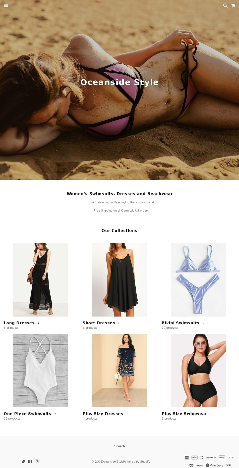 oceansidestyle.com — Shopify storefront screenshot
