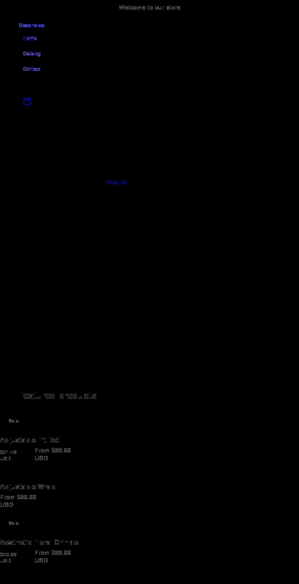 oceansidewear.com shopify website screenshot