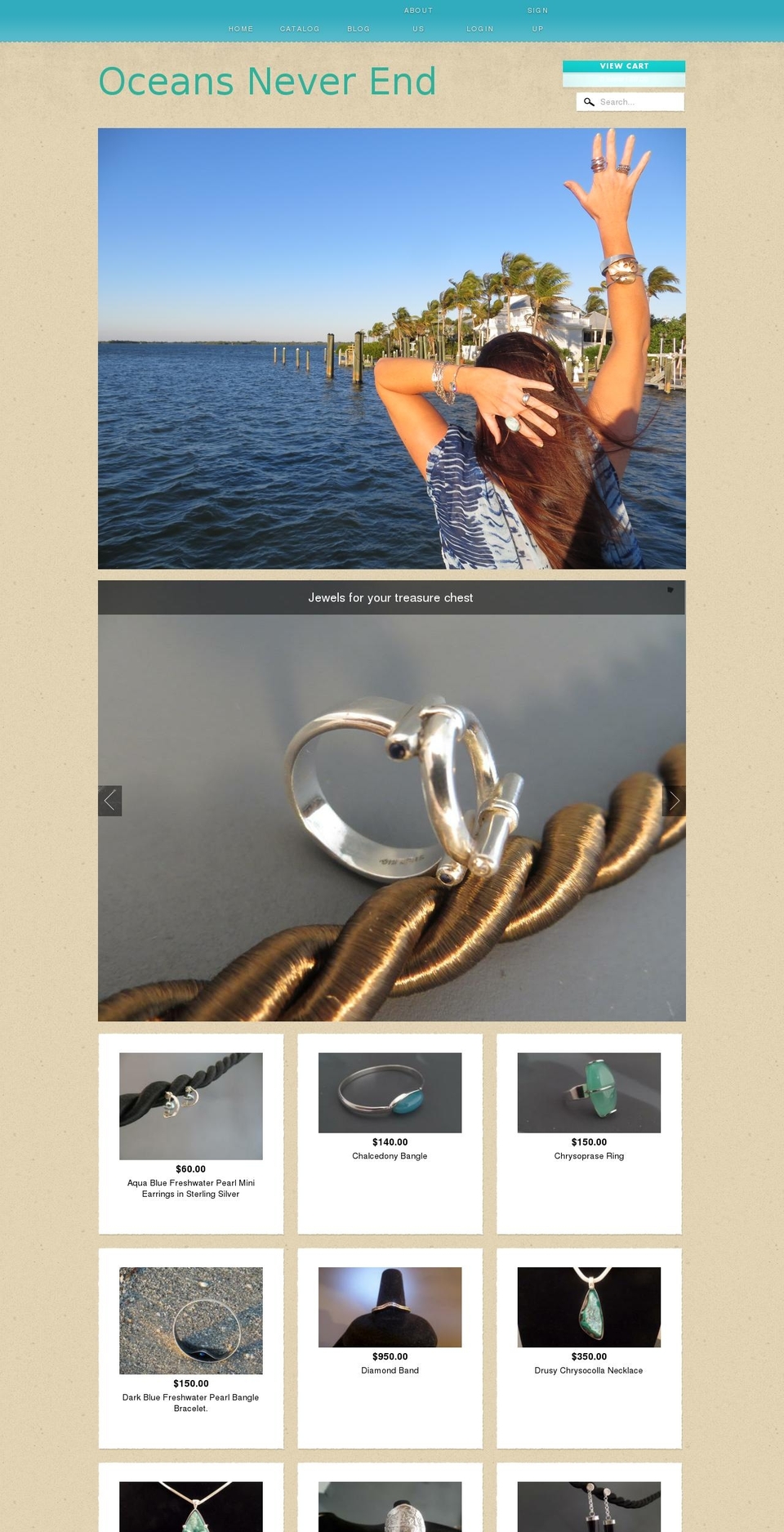 oceansneverend.com shopify website screenshot