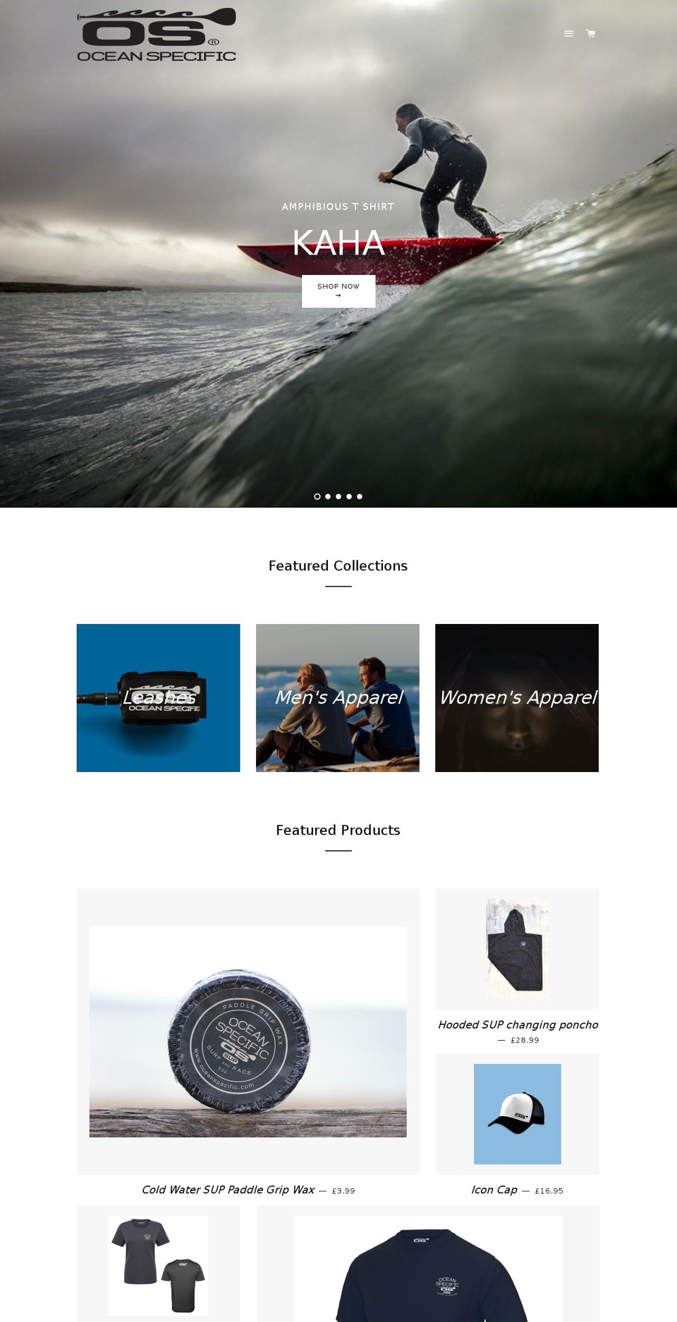 oceanspecific.com shopify website screenshot