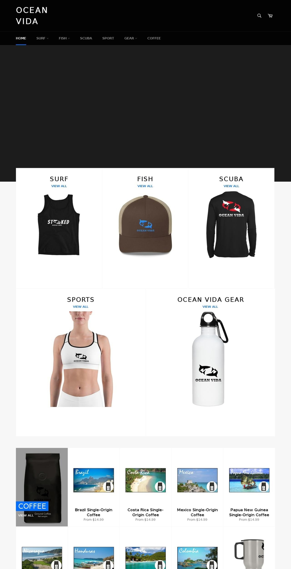 oceanvida.com shopify website screenshot