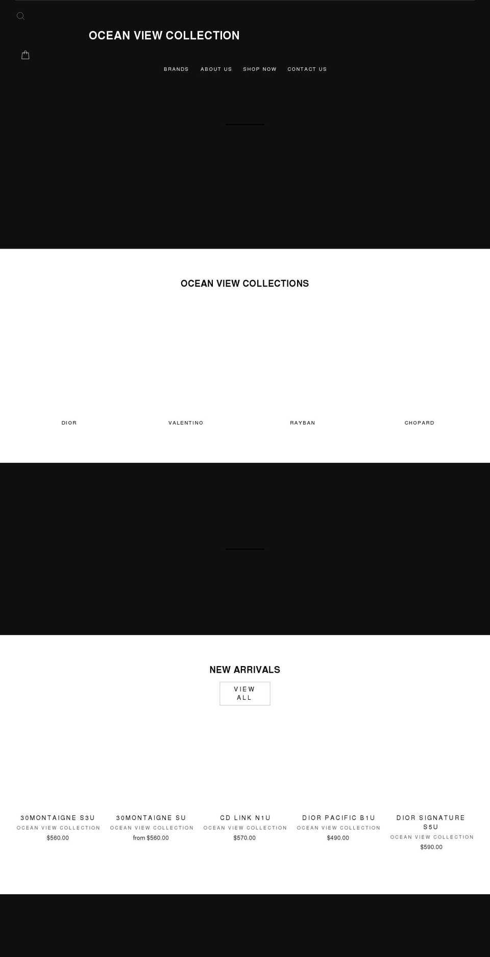 oceanviewcollection.com shopify website screenshot
