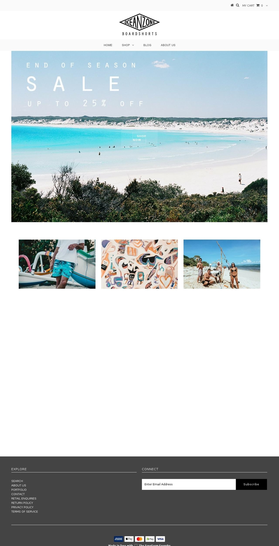 oceanzonedev2017.myshopify.com shopify website screenshot