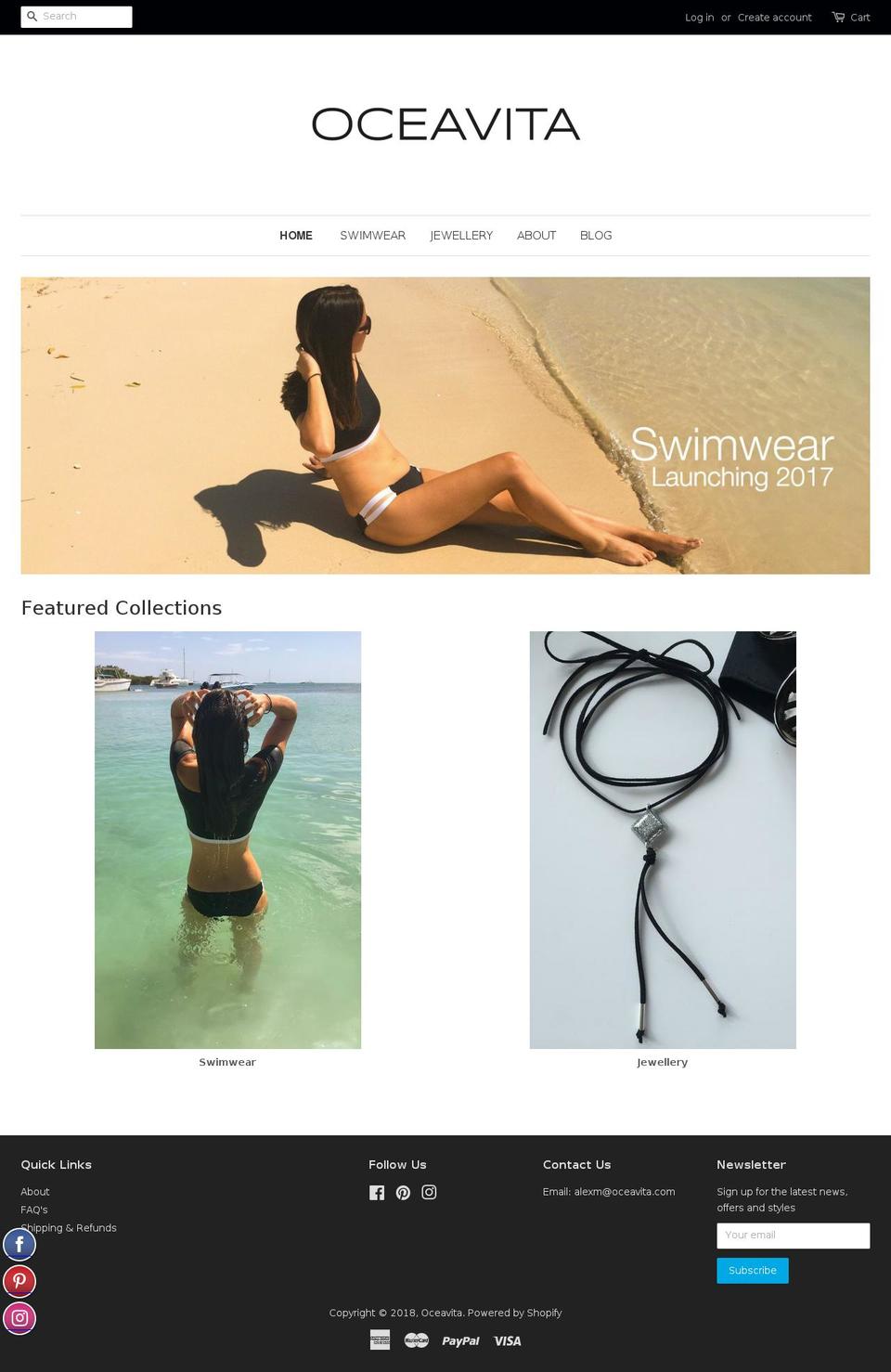 oceavita.com — Shopify storefront screenshot