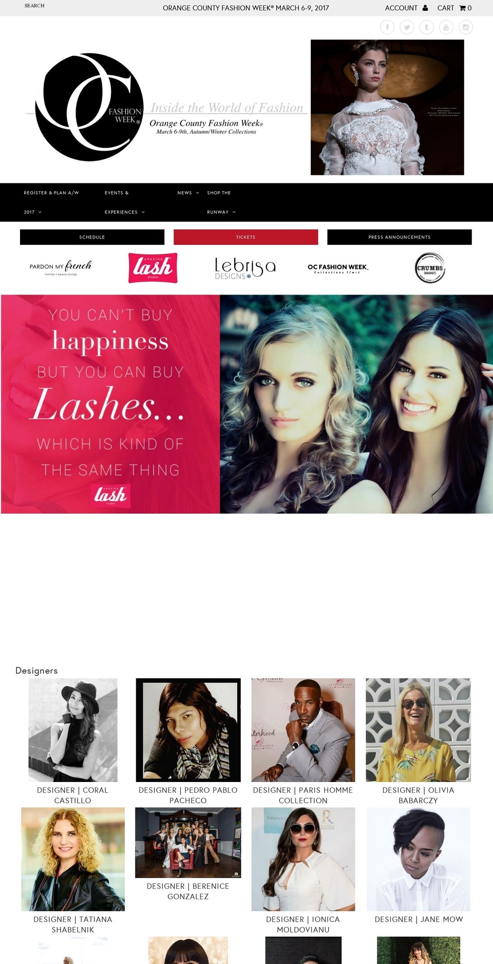 ocfashionweek.com shopify website screenshot