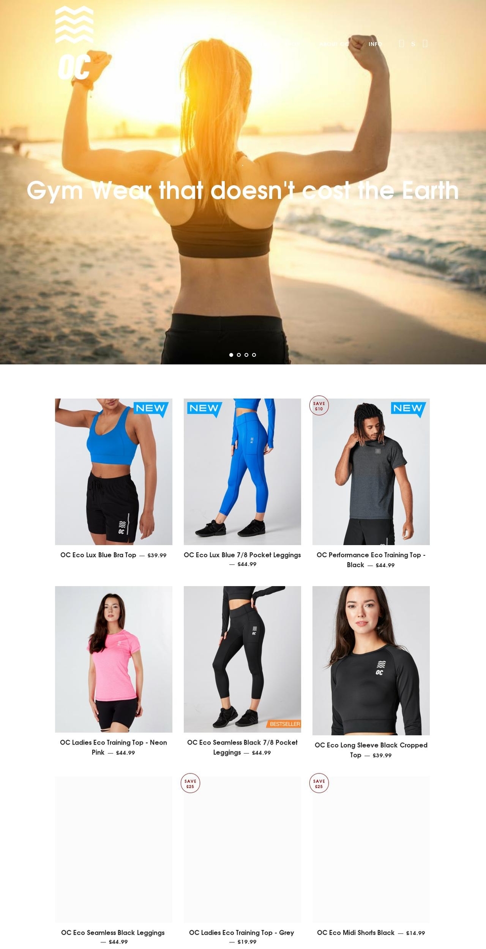 ocgear.com shopify website screenshot
