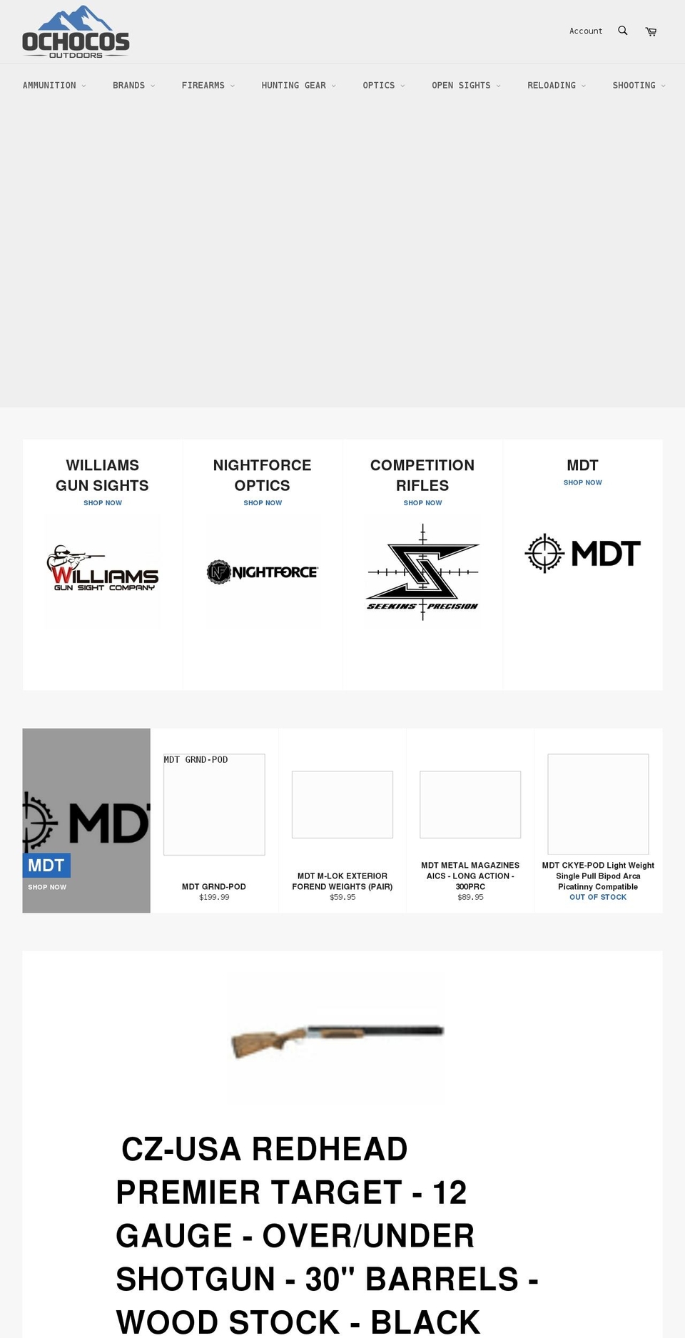 ochocos.com shopify website screenshot
