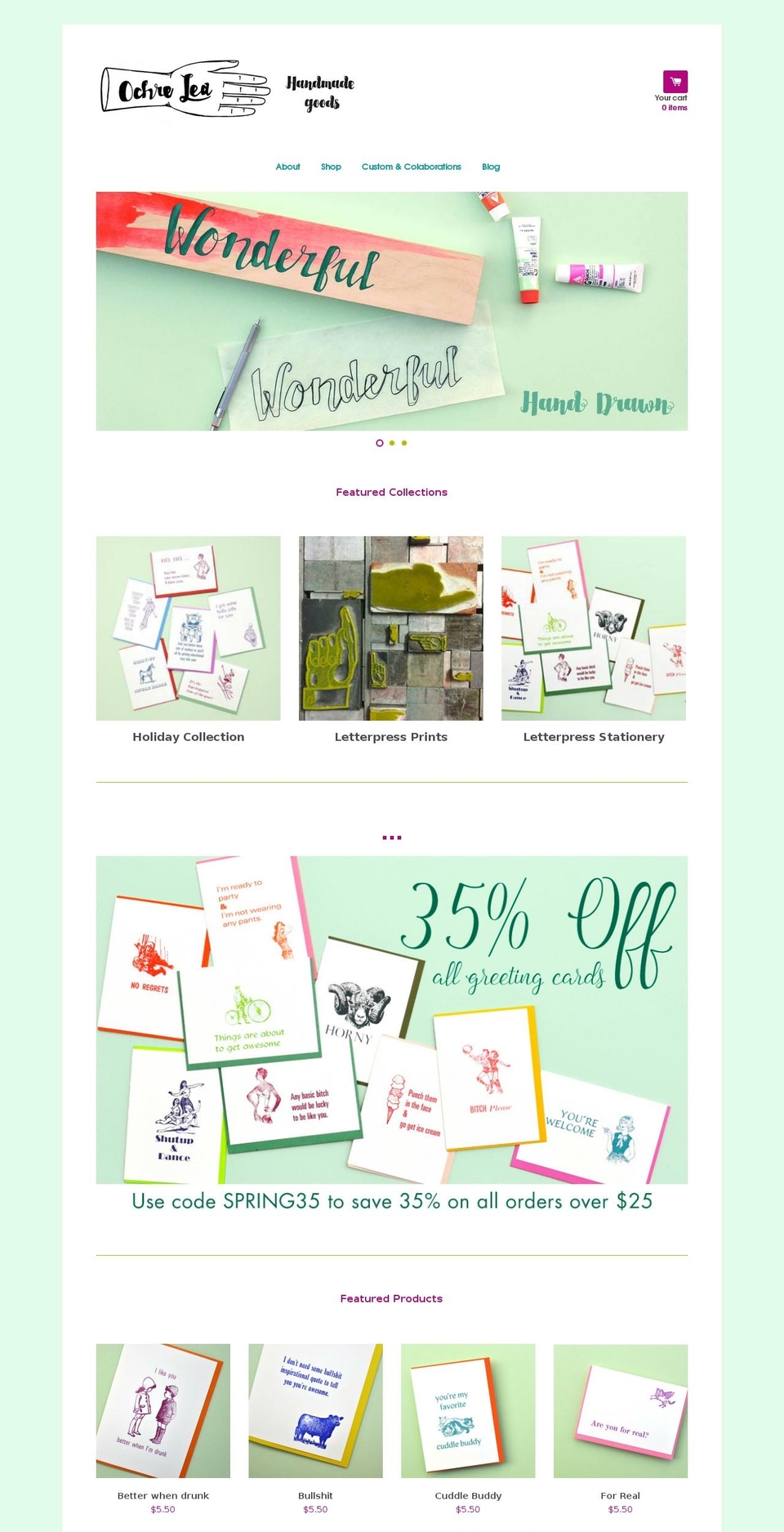 ochrelea.com shopify website screenshot