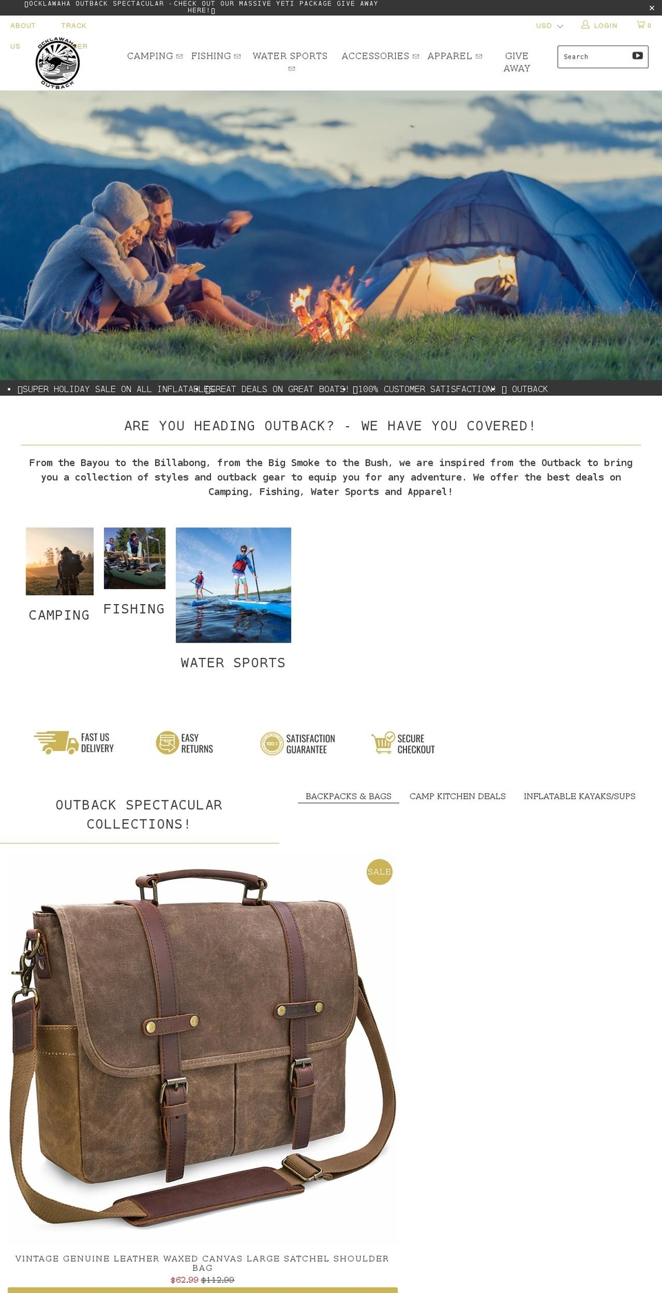 ocklawahaoutback.com shopify website screenshot