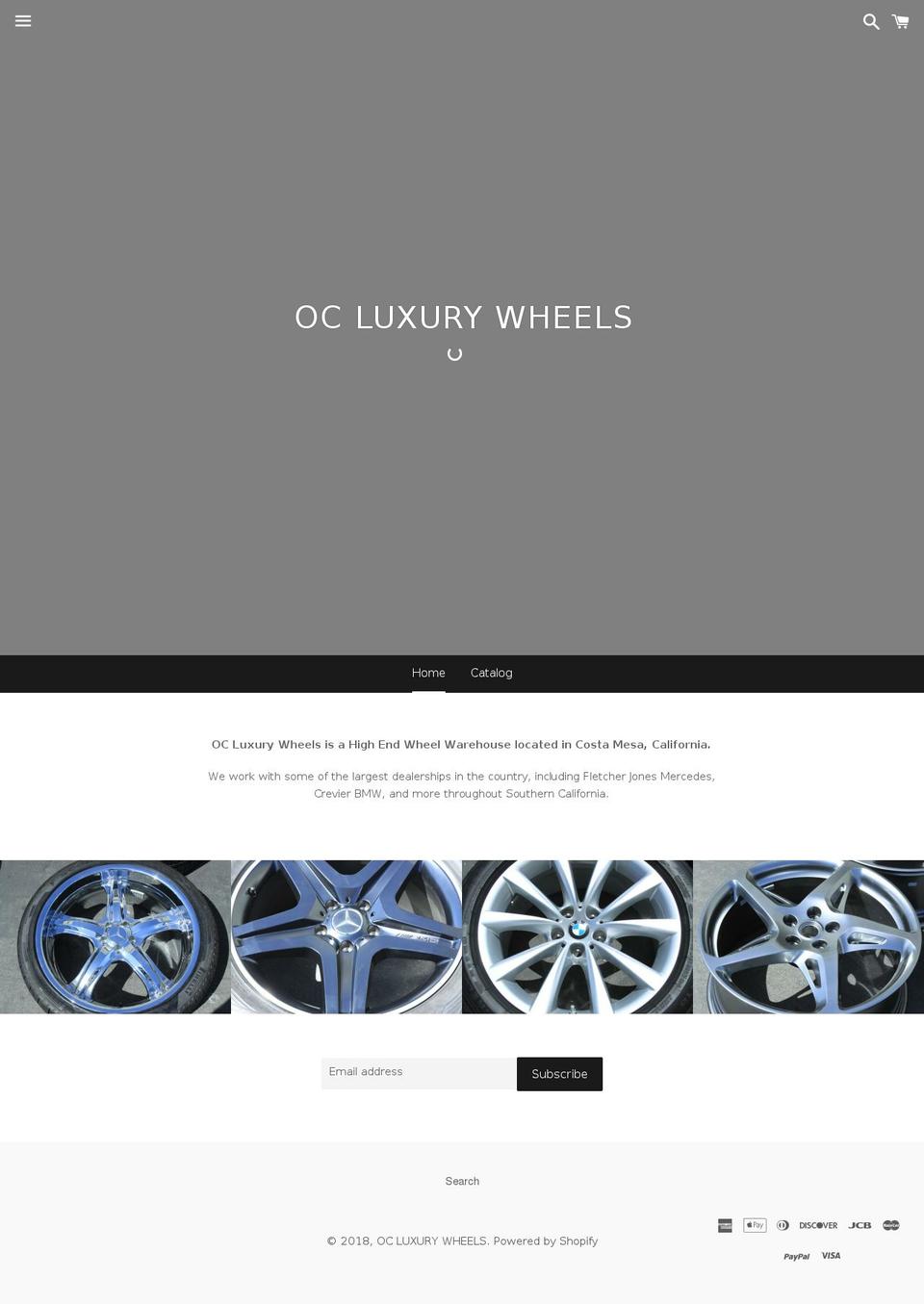 ocluxurywheels.com — Shopify storefront screenshot