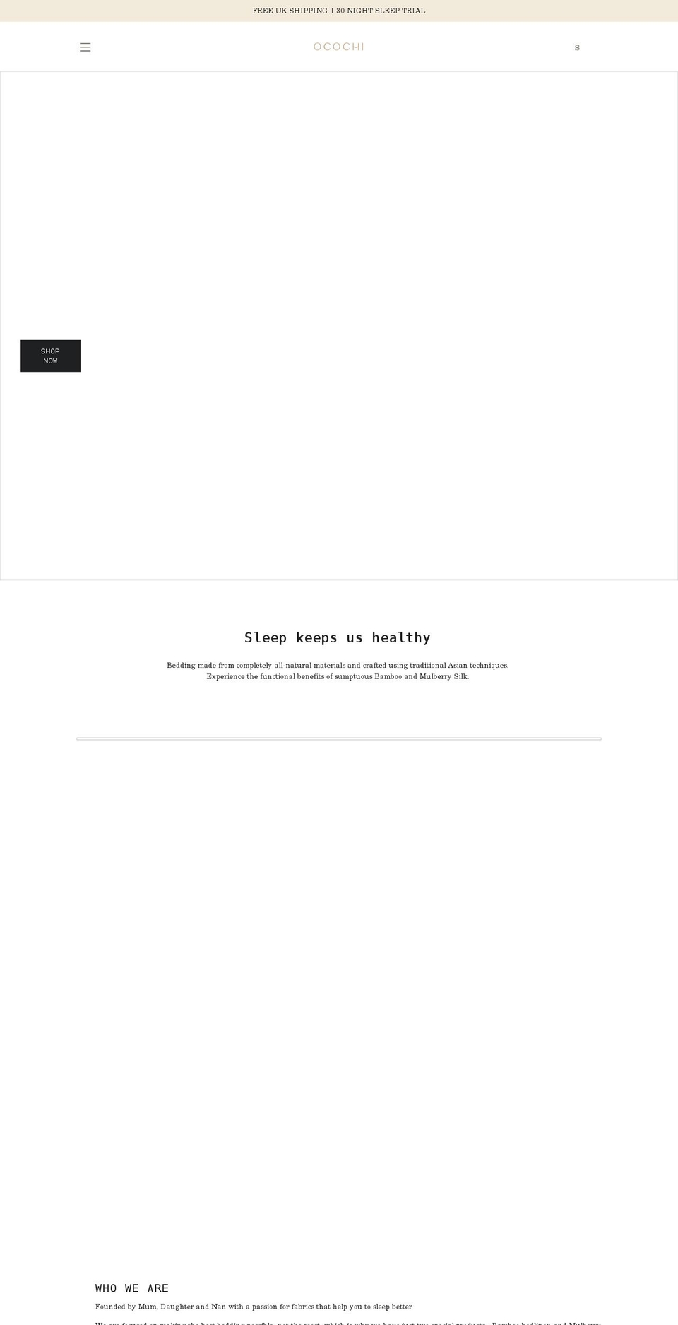 ocochi.co.uk shopify website screenshot