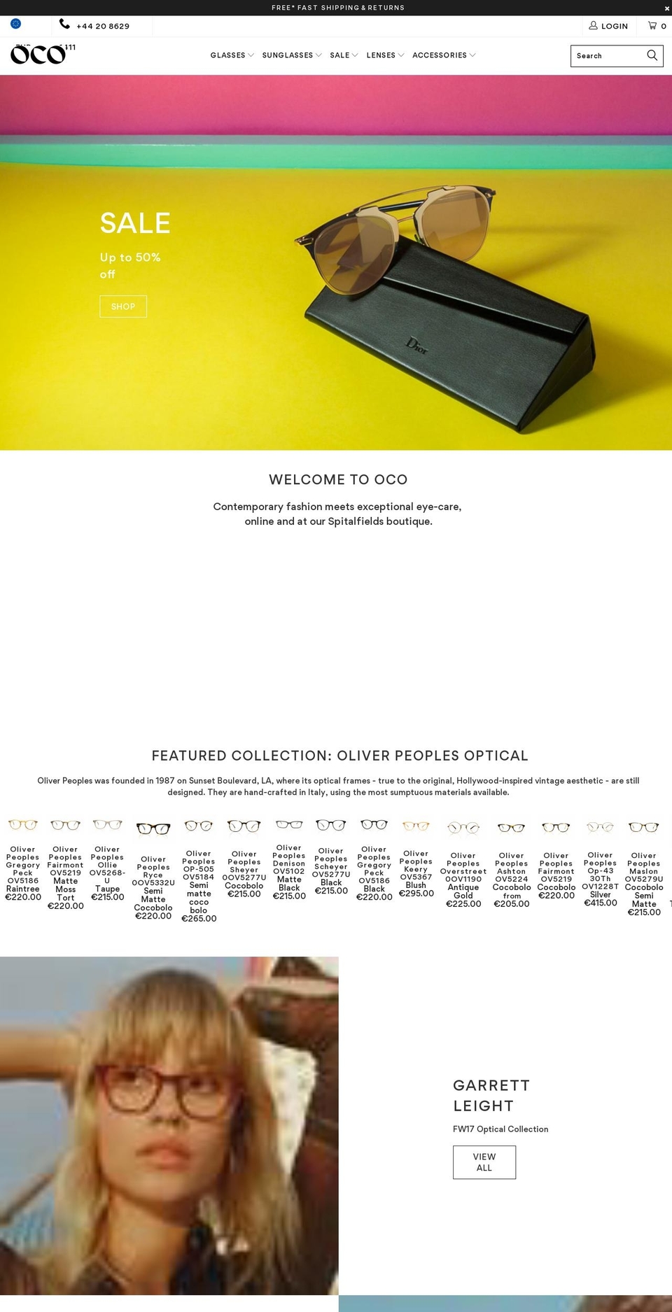 oco-theme Shopify theme site example ocoglasses.es