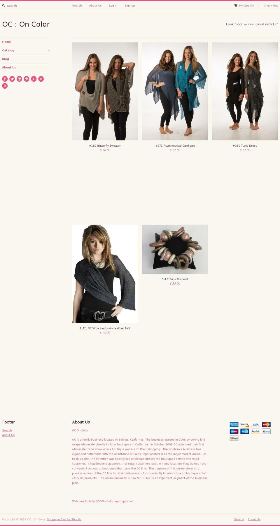 oconcolor.com — Shopify storefront screenshot