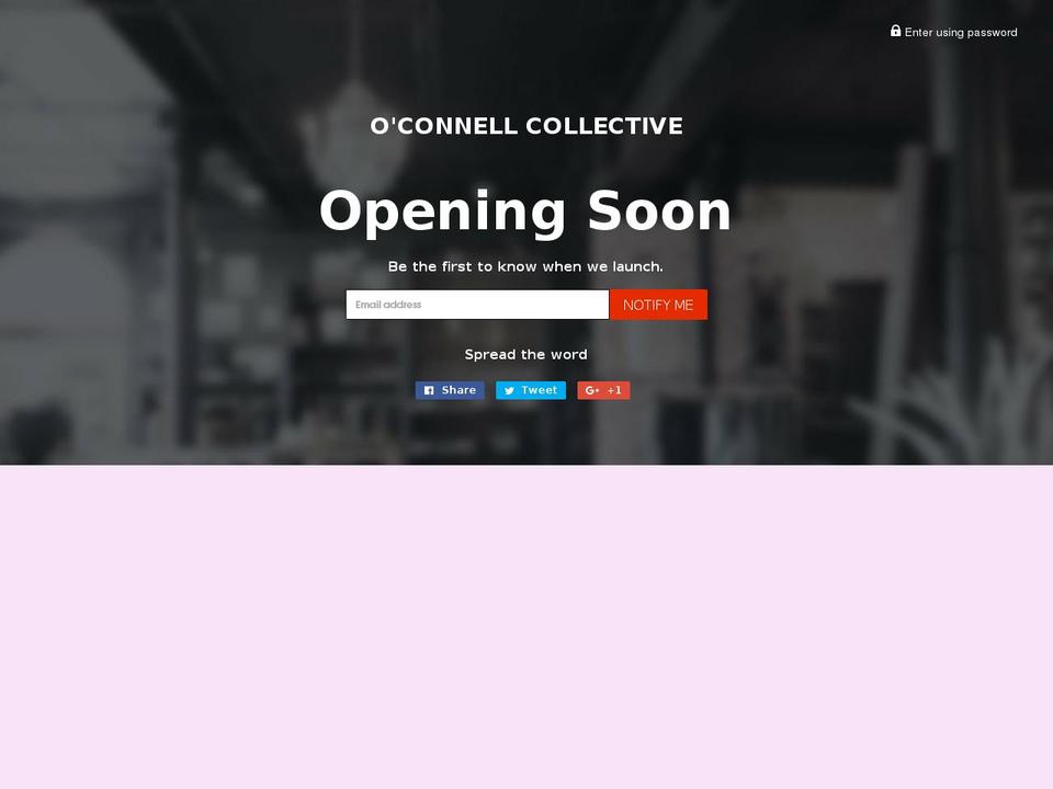 oconnellcollective.com — Shopify storefront screenshot