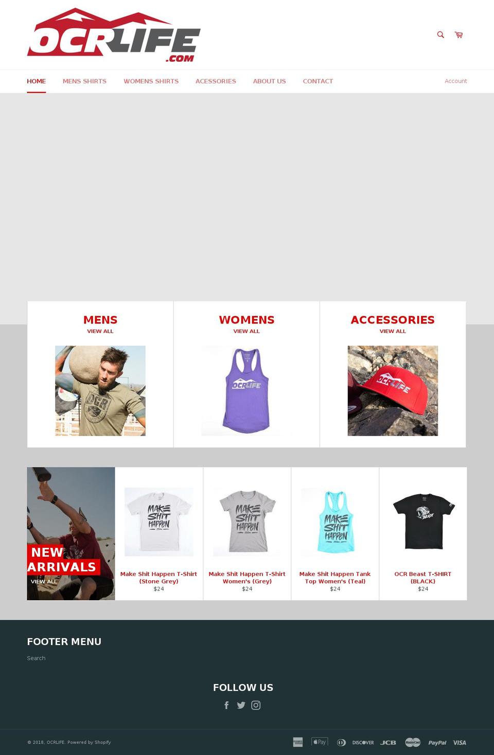 ocrlife.com — Shopify storefront screenshot