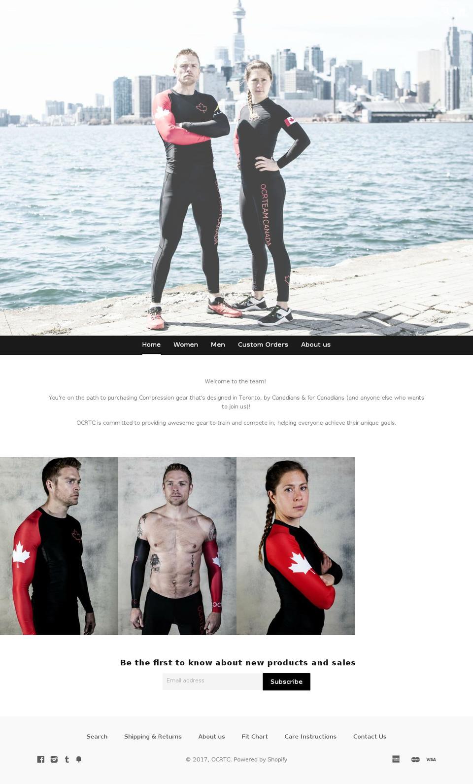 ocrteamcanada.com shopify website screenshot