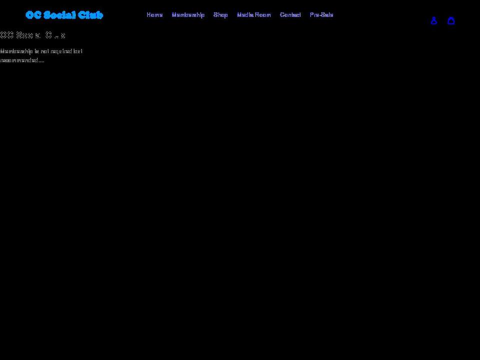 ocsocialclub.org shopify website screenshot