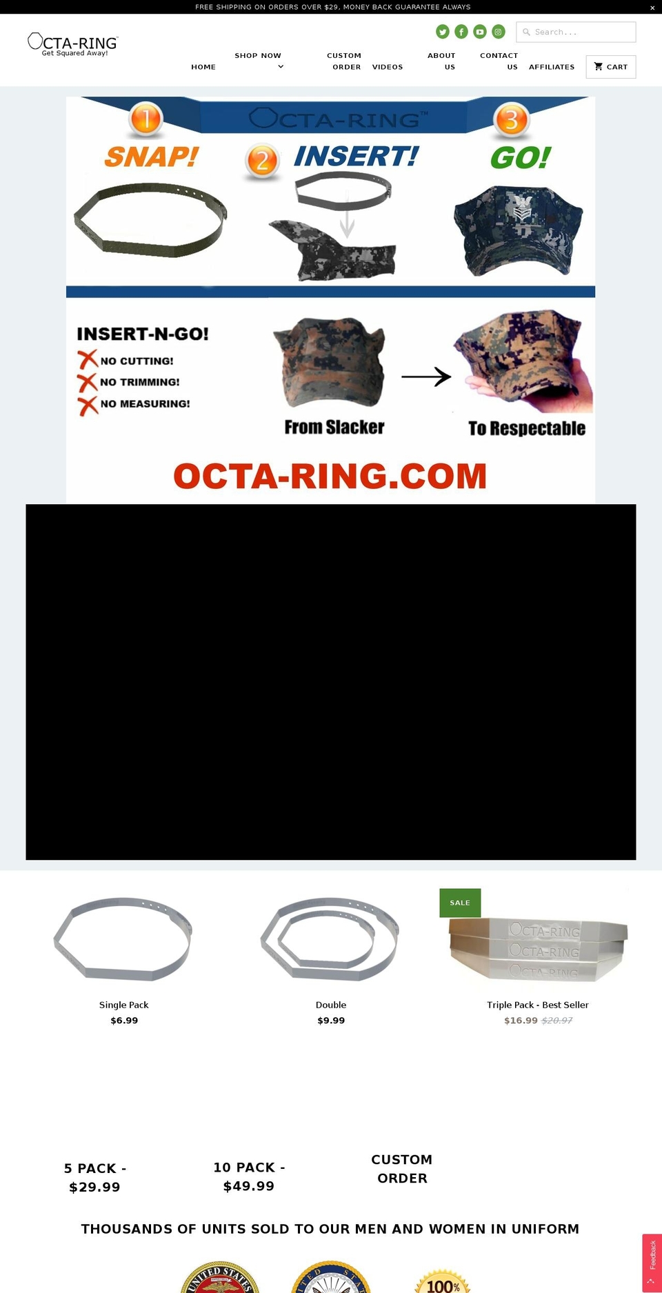 octa-ring.com shopify website screenshot