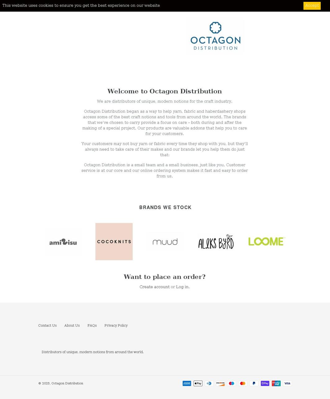 octagondistribution.co.uk shopify website screenshot