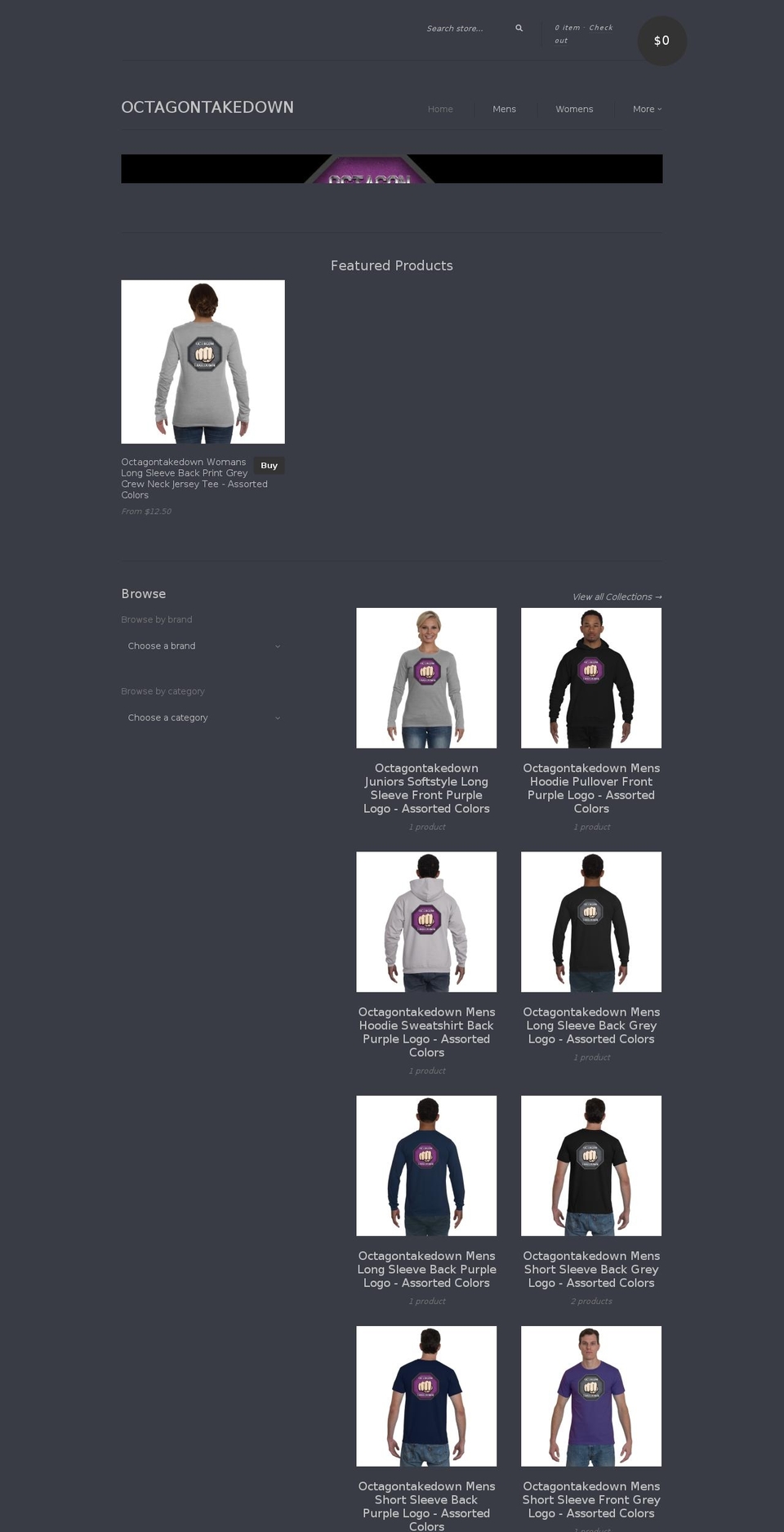 octagontakedown.com shopify website screenshot