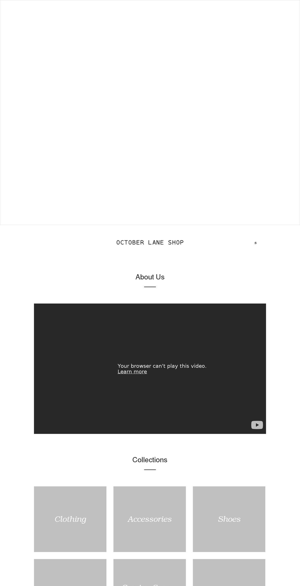 octoberlaneshop.com shopify website screenshot