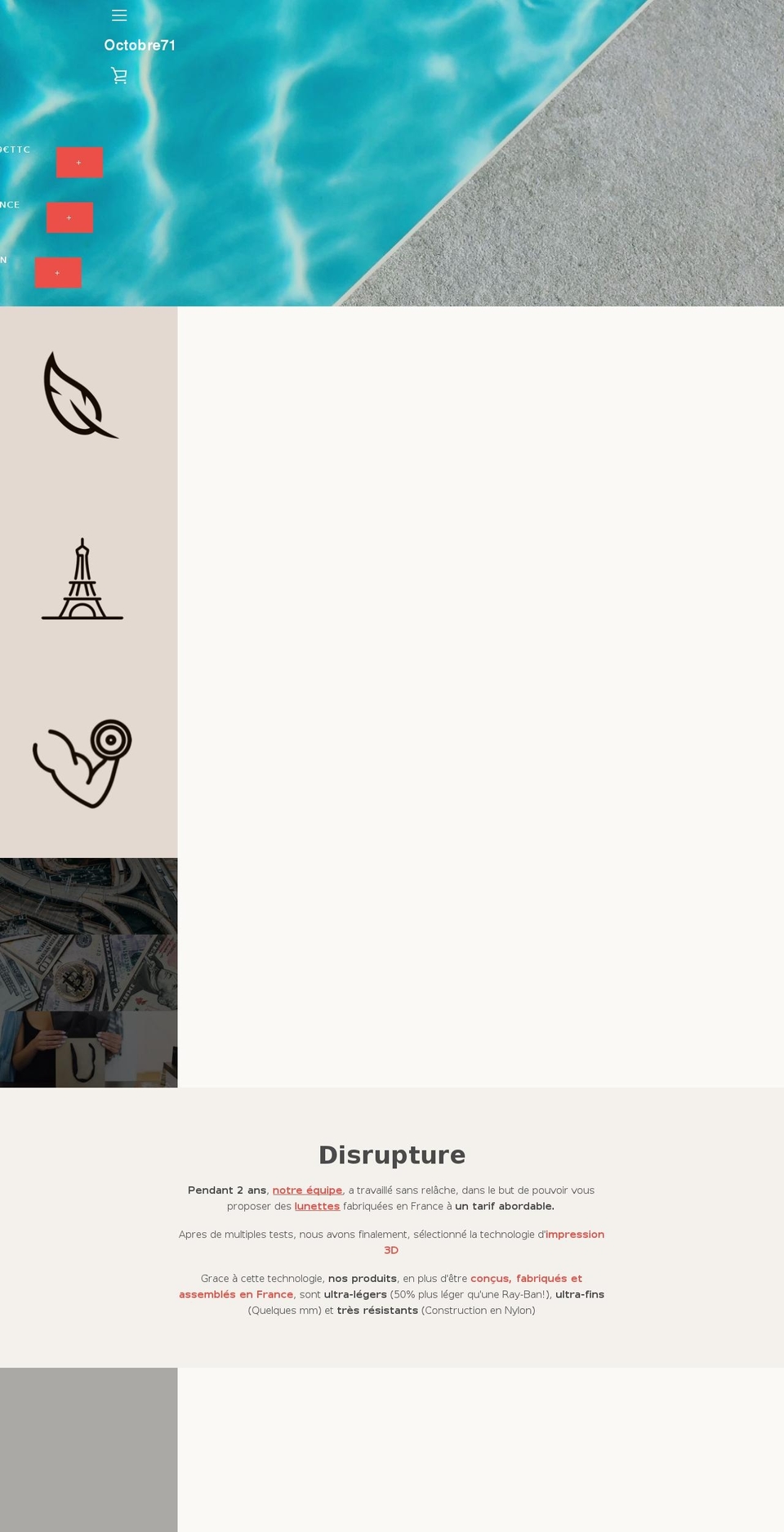 octobre71.com — Shopify storefront screenshot