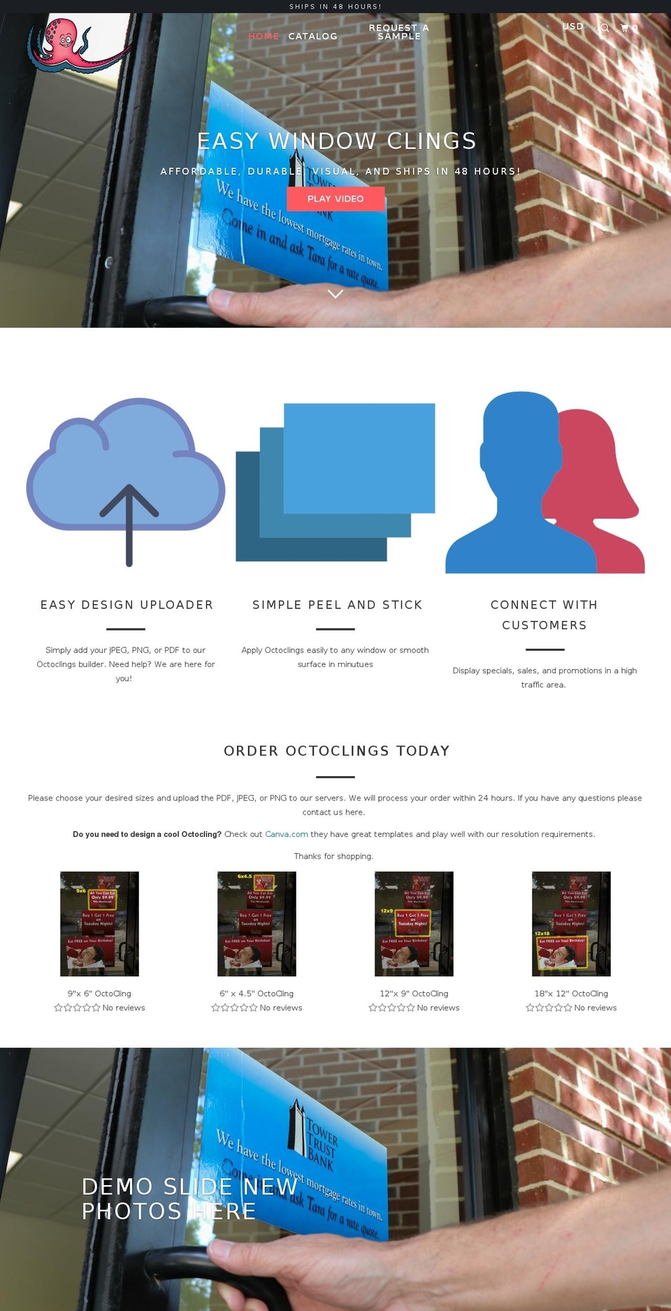 octoclings.com — Shopify storefront screenshot