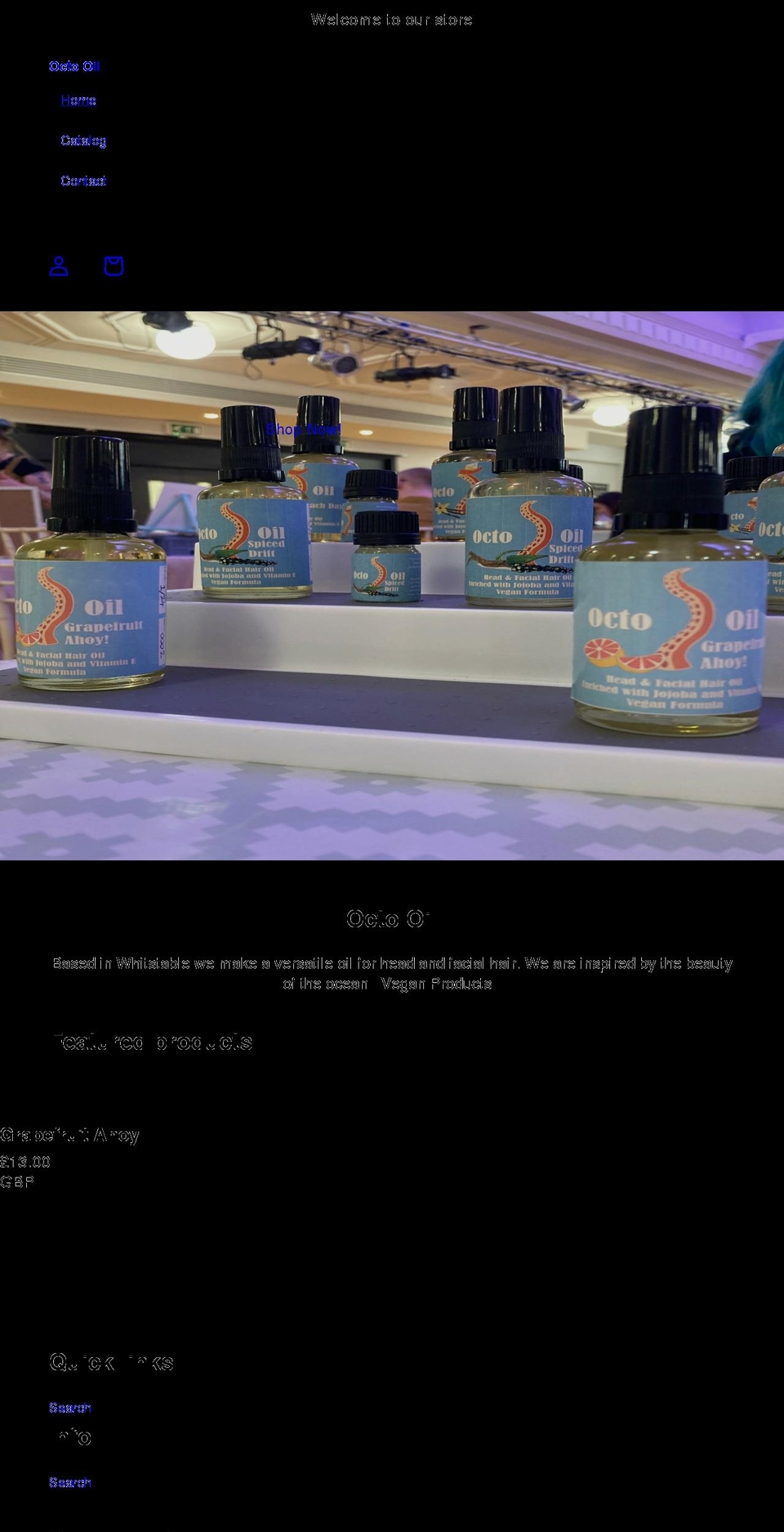 octooil.com shopify website screenshot