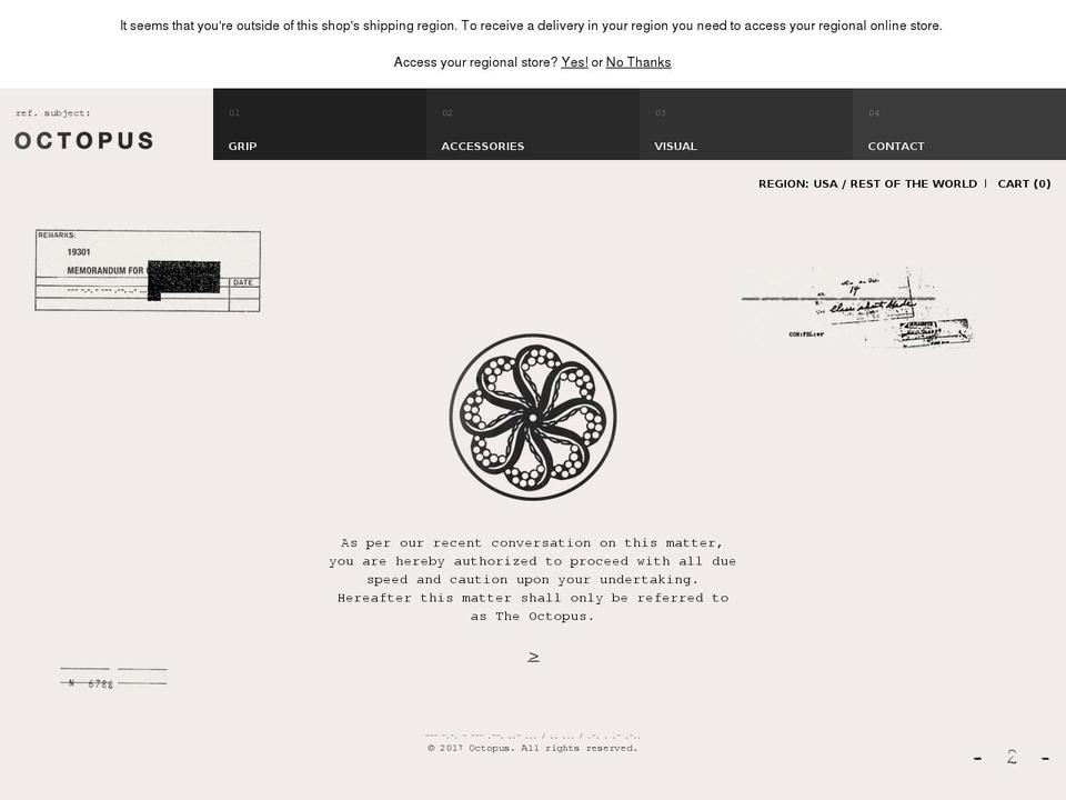 octopusisreal.com shopify website screenshot