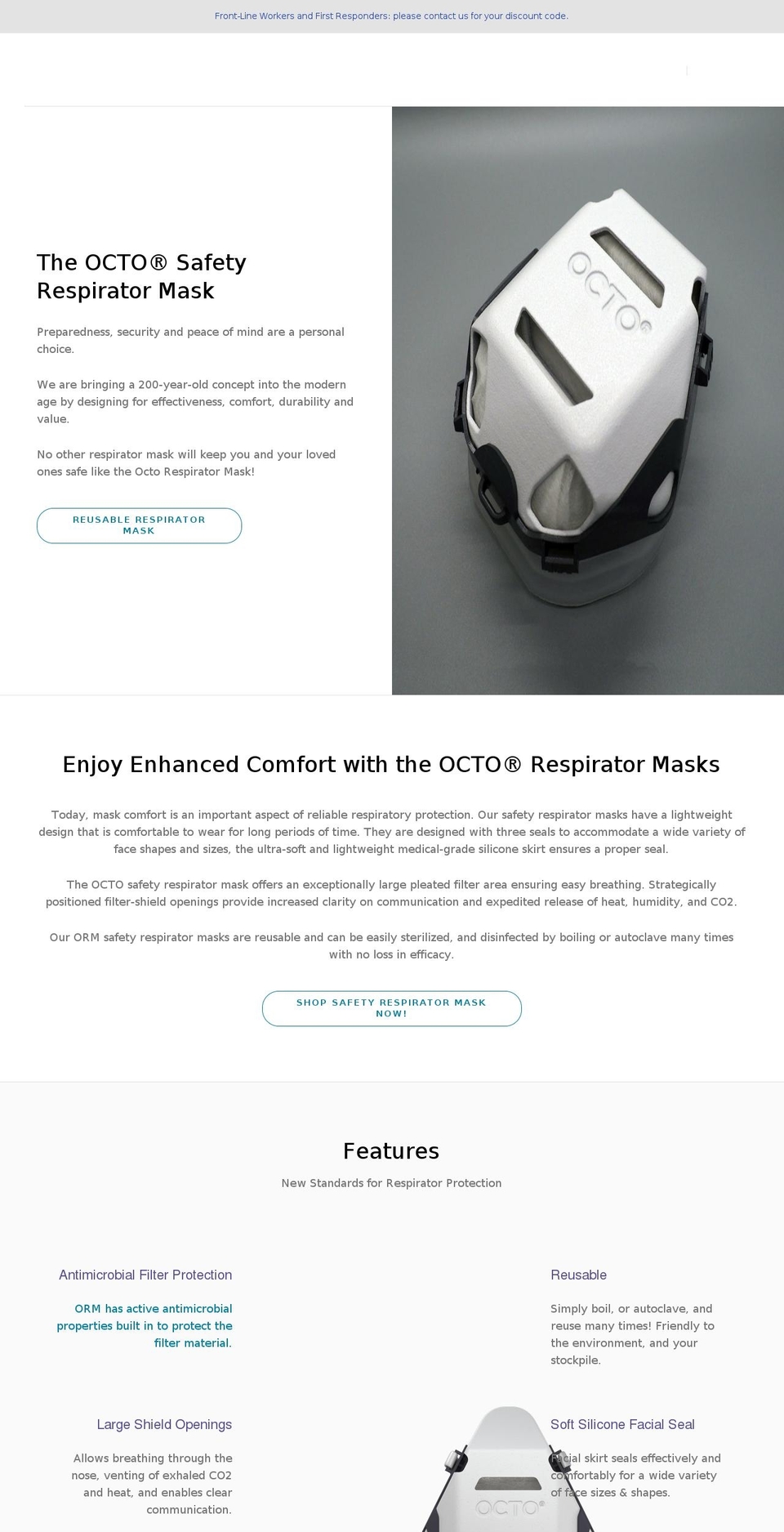 octosafety.com shopify website screenshot