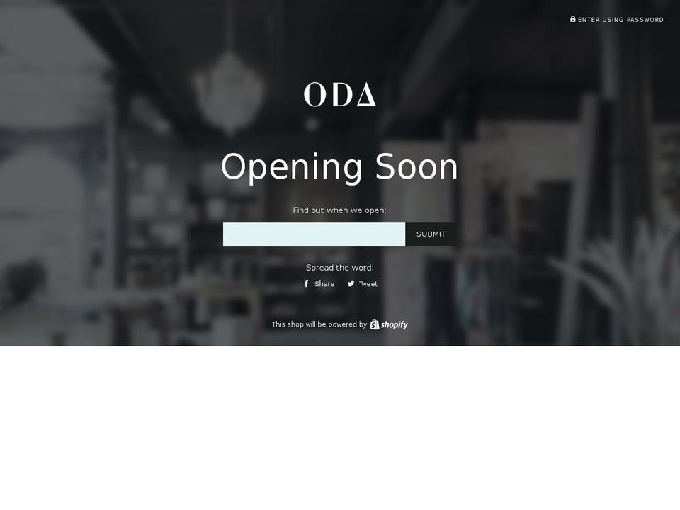 odaconcept.com shopify website screenshot