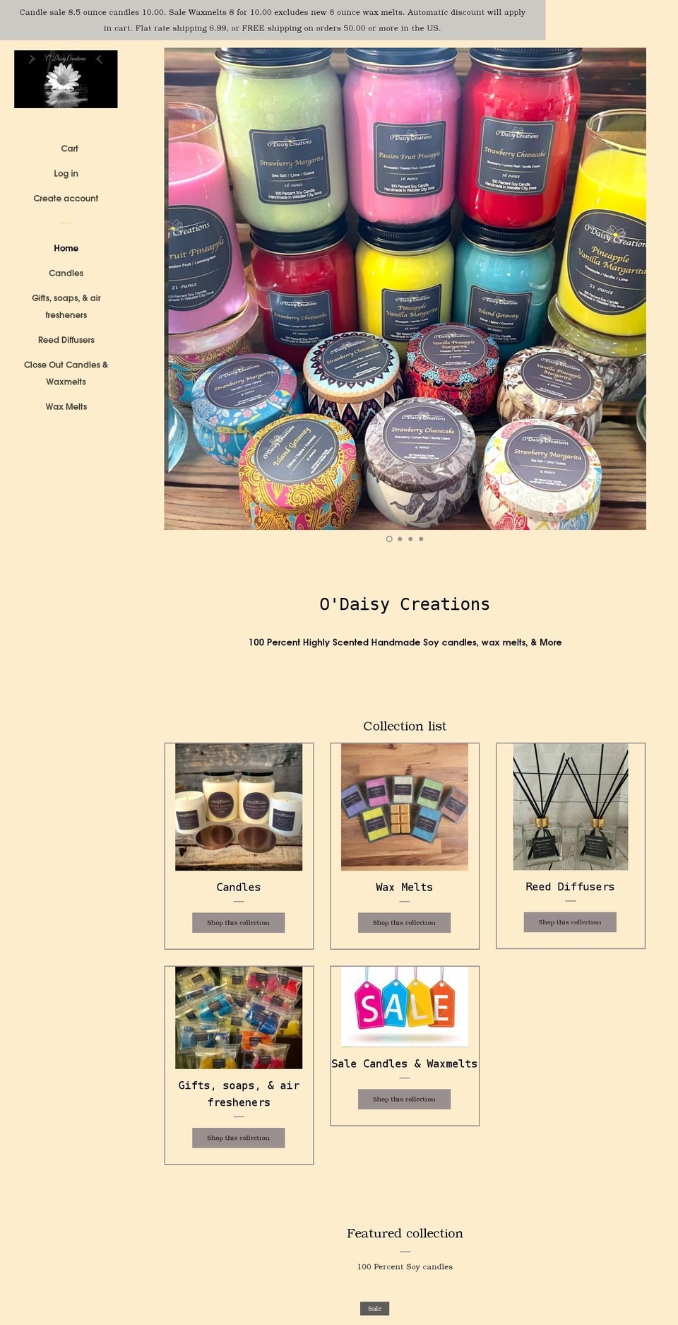 Pop with Installments message Shopify theme site example odaisycreations.com