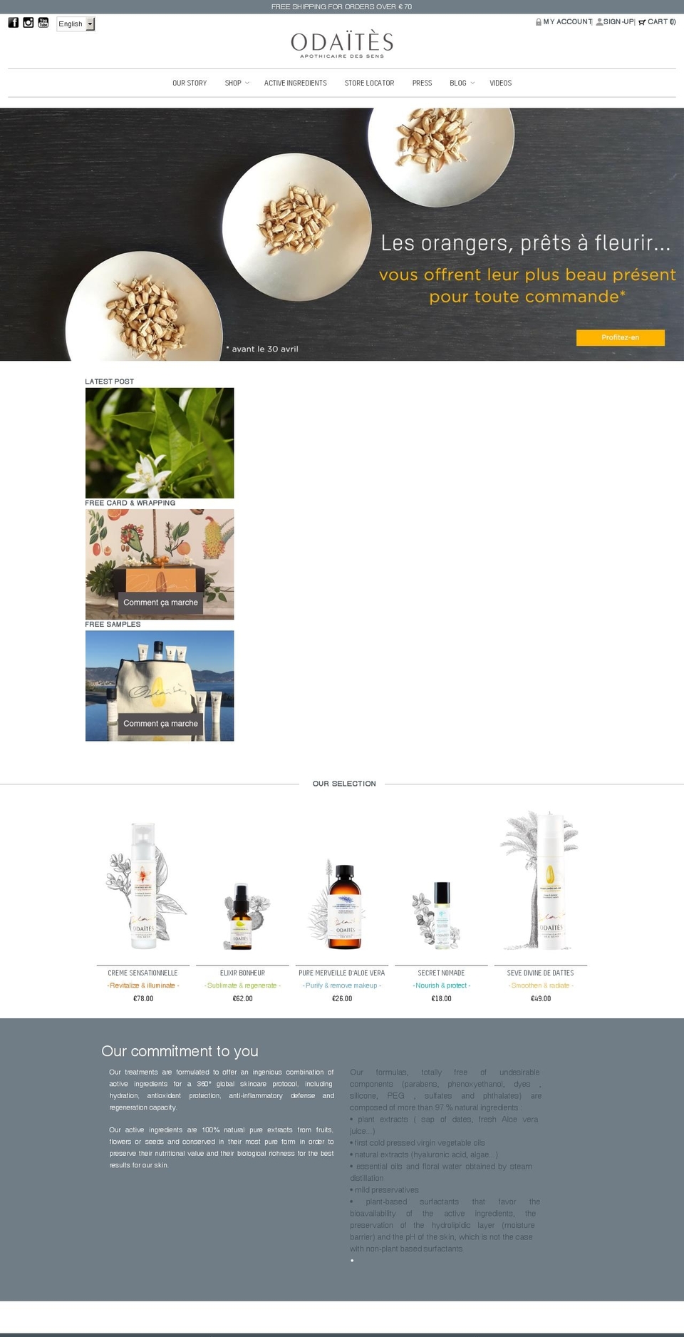 odaites.com shopify website screenshot