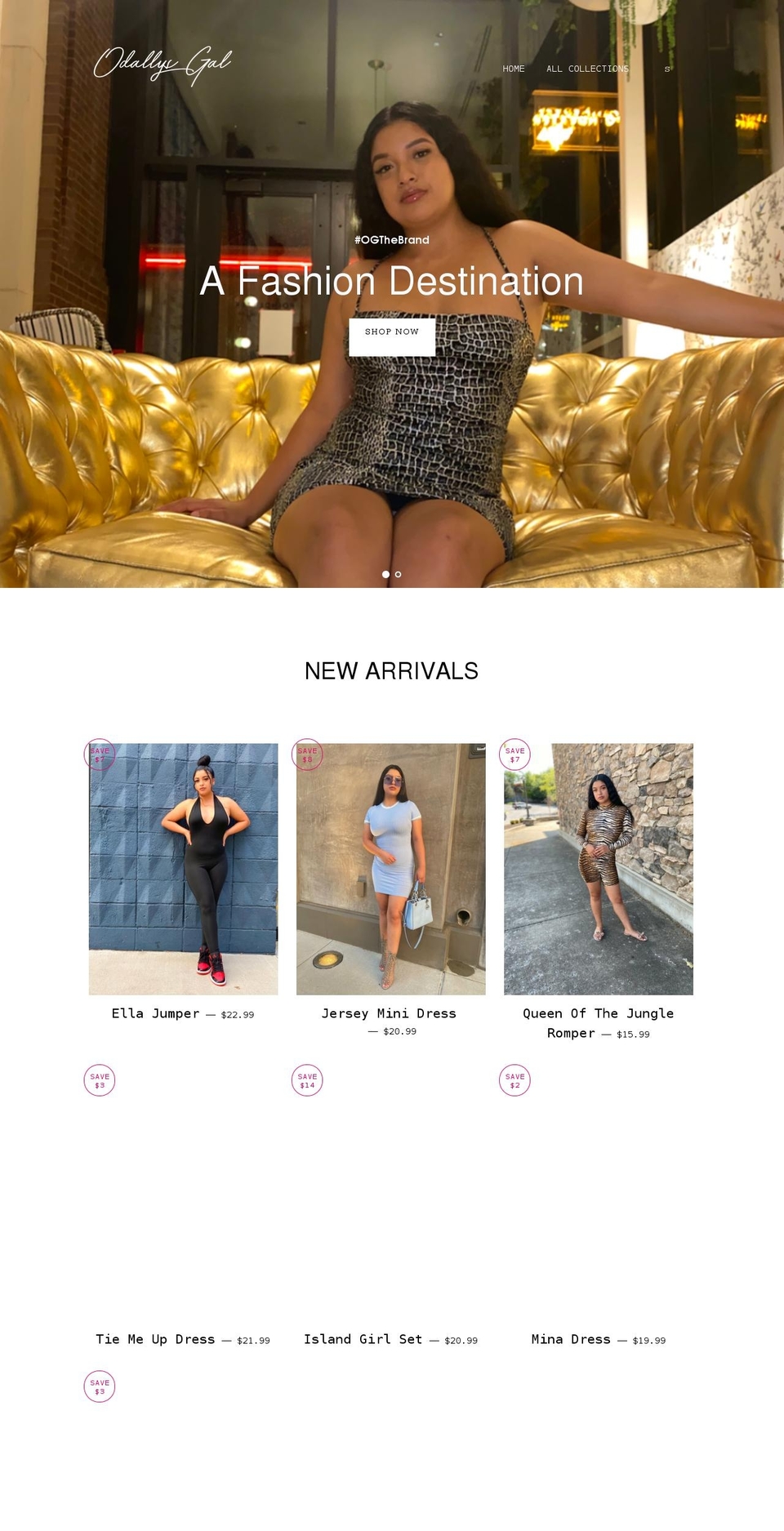 odallysgal.com shopify website screenshot