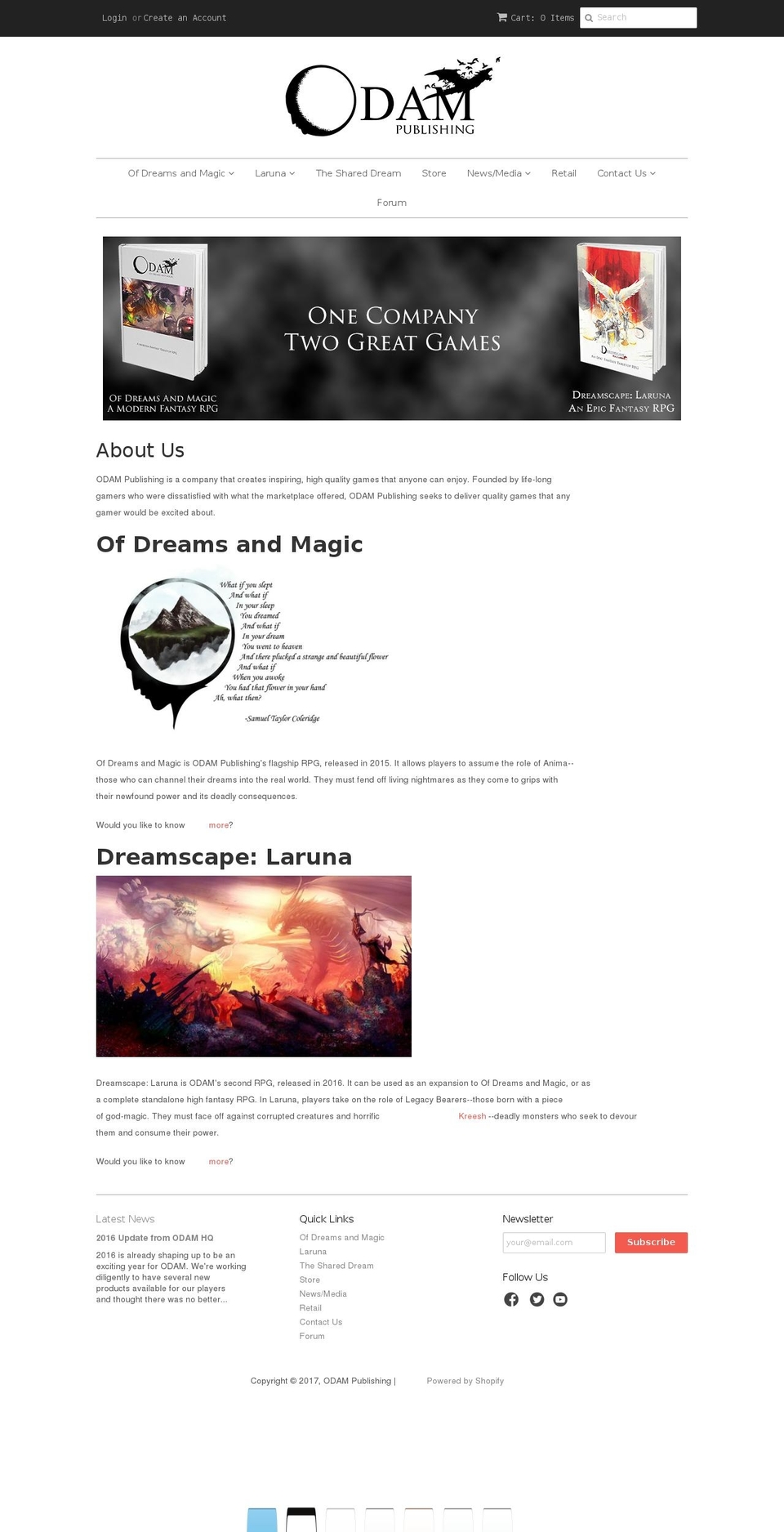 odampublishing.com shopify website screenshot