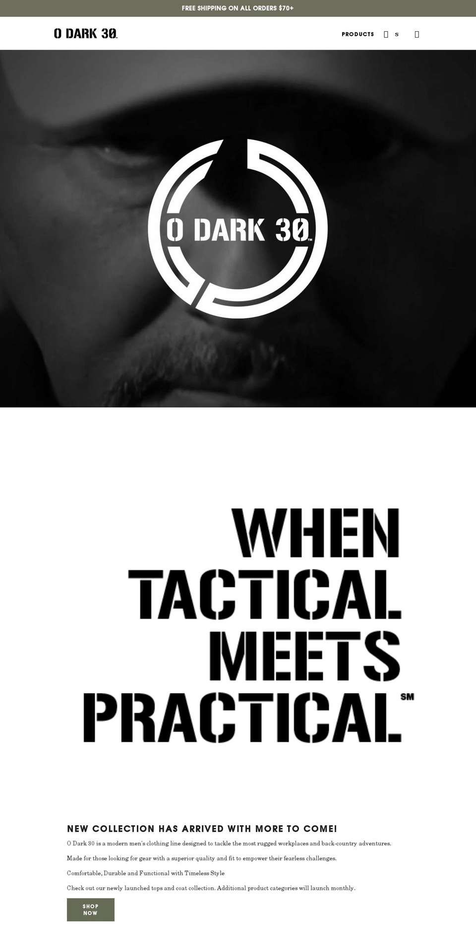 odark30.com shopify website screenshot