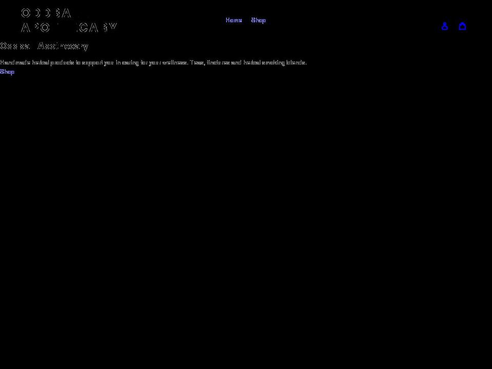 oddball-apothecary.com shopify website screenshot