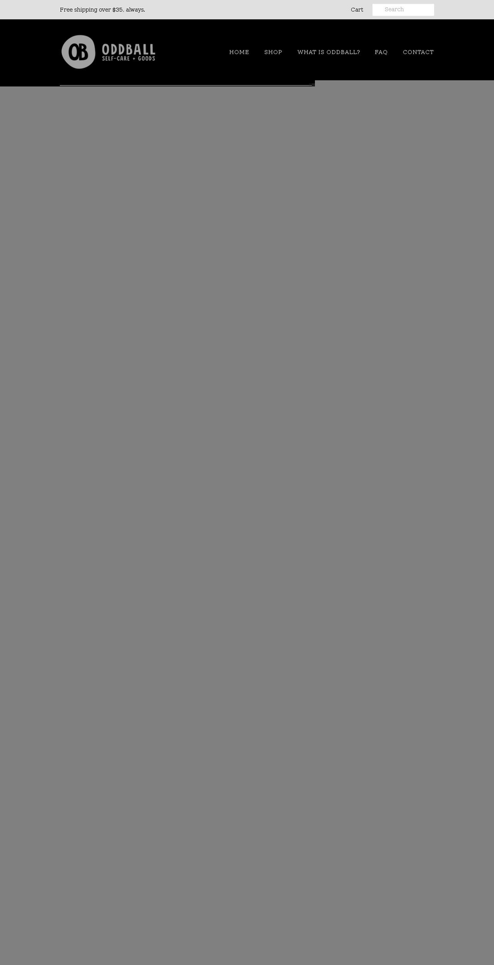 oddballselfcare.com shopify website screenshot