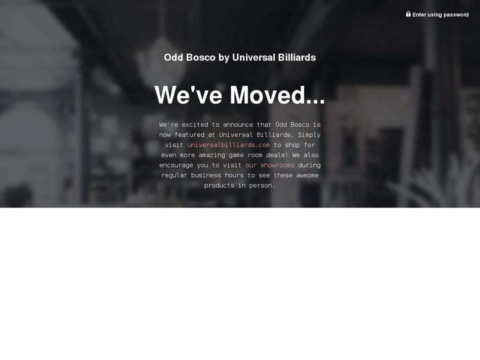 oddbosco.com shopify website screenshot