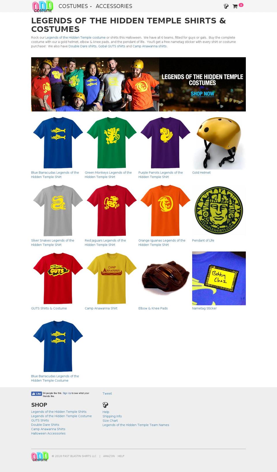 Odd Costume Shopify theme site example oddcostume.com