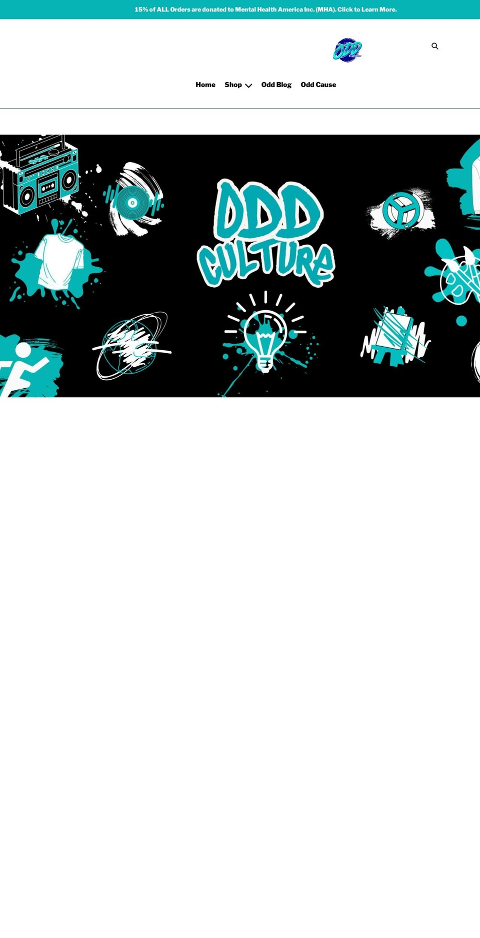 oddculture.net shopify website screenshot