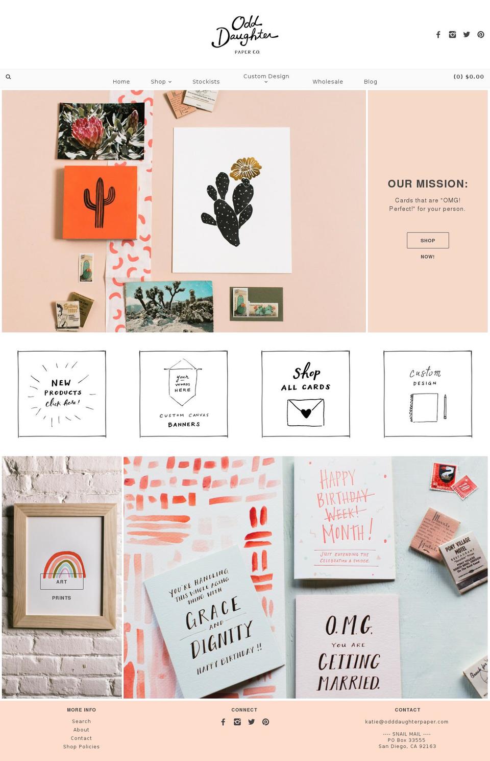 Be Yours Shopify theme site example odddaughterpaper.com