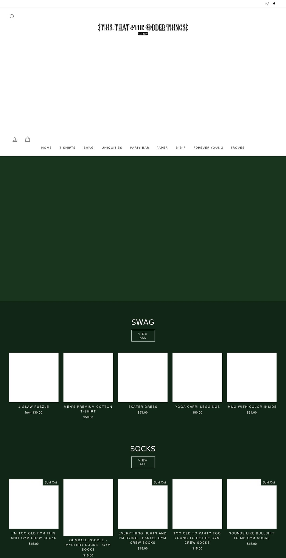 odderthings.com shopify website screenshot